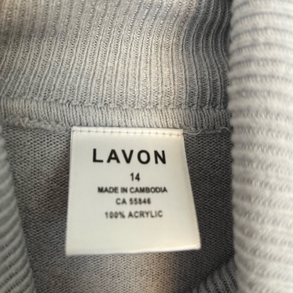 Lavon Gray Turtleneck Sweater size 14 - Picture 4 of 5
